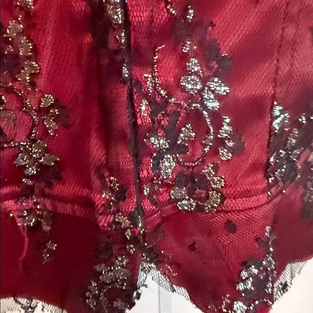 Torrid Red and Black Floral Camisole - Picture 5 of 7